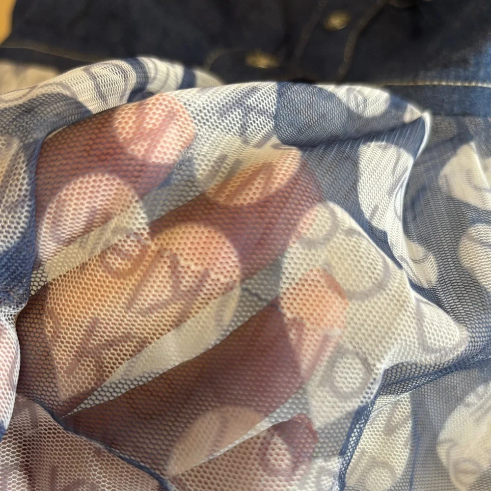 Calvin Klein Jeans Blue and White Heart Dress‎